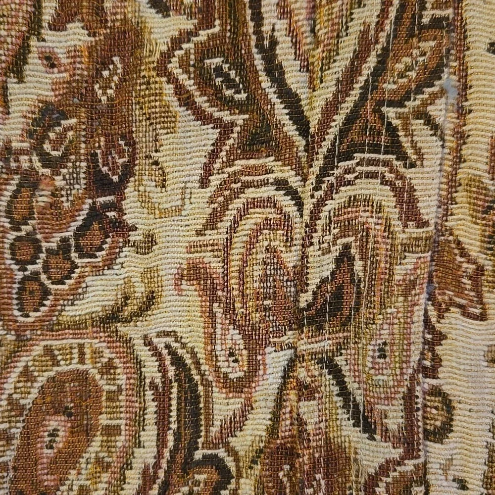 Vintage Shoppers Tapestry Tote Bag Paisley Purse Casual‎ Womens Barrel Mauve Tan